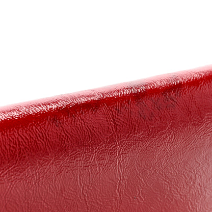 Saint Laurent Textured Patent Monogram Large Belle De Jour Clutch Red 7 of 7