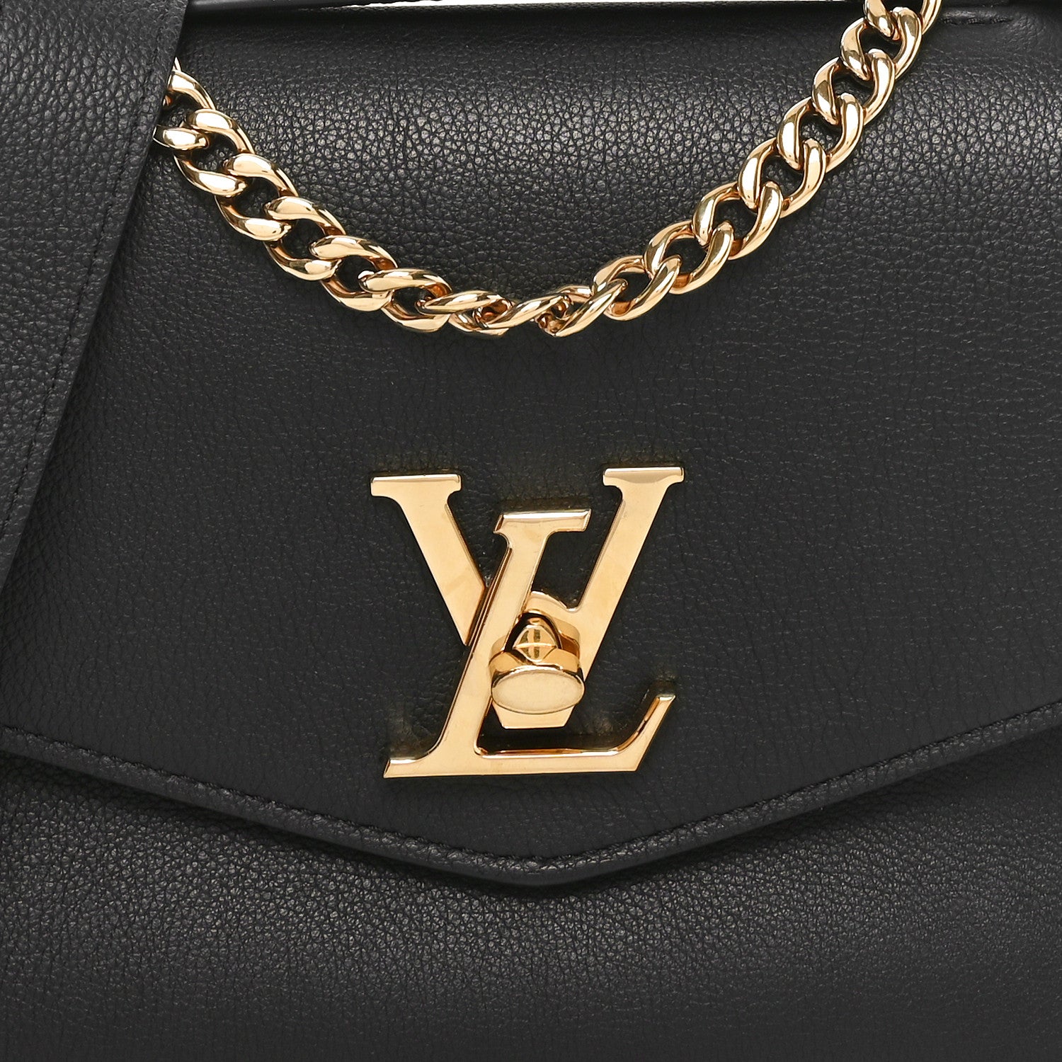 Louis Vuitton Grained Calfskin Lockme Oxford Black 7 of 9