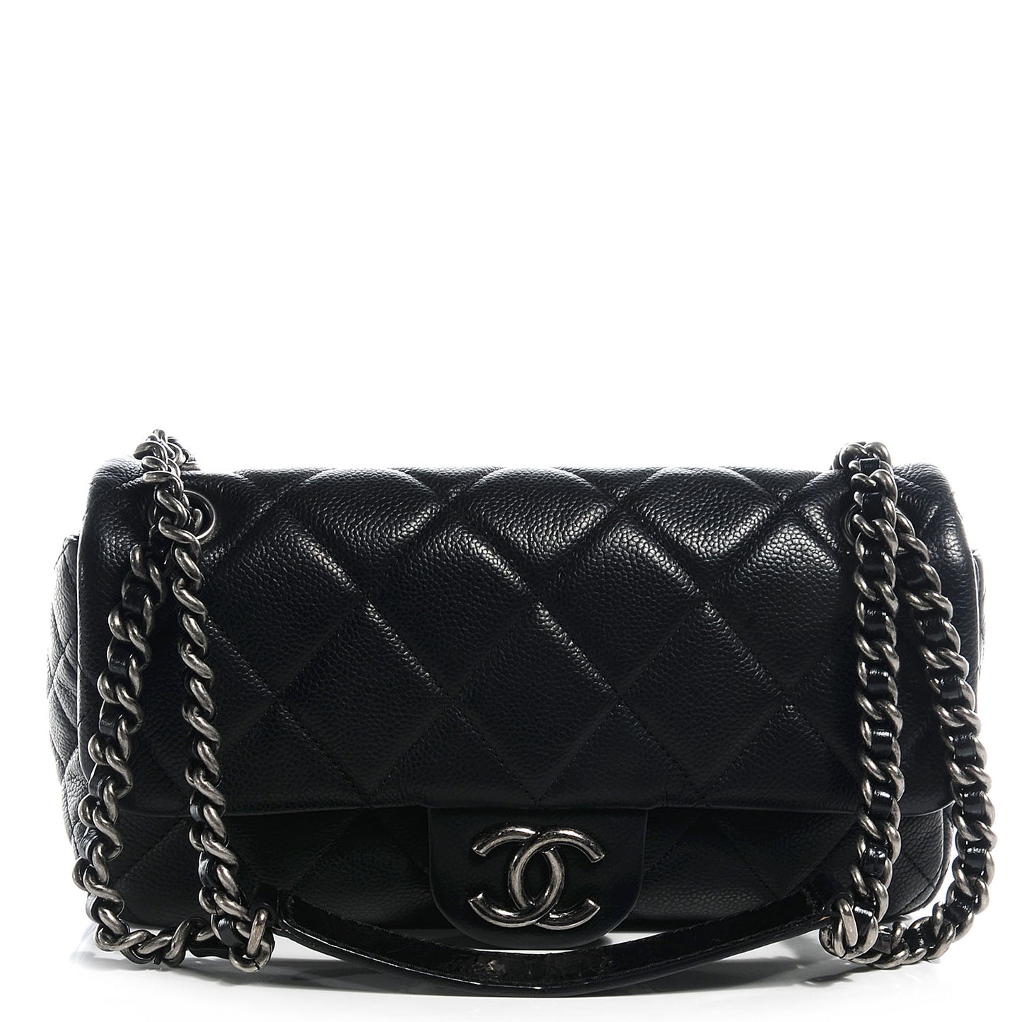 Caviar Quilted Coco Casual Flap Black