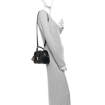 Celine Satinated Calfskin Mini 16 Top Handle Bag Black 2 of 13
