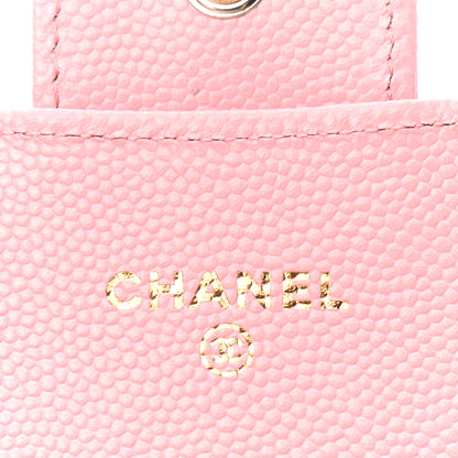 Chanel Caviar Quilted Flap Card Holder Wallet Light Pink 6 of 8