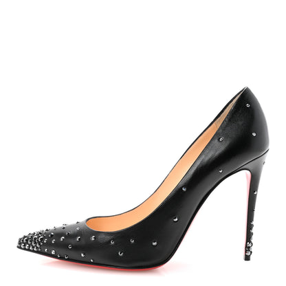 Christian Louboutin Kid Degrastrasss 100 Pumps 39.5 Hematite Black 1 of 9