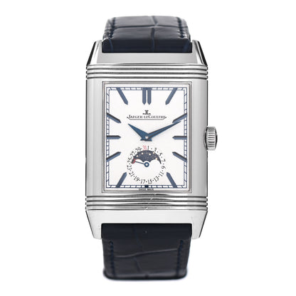 Jaeger-LeCoultre Stainless Steel Alligator 29.9mm Reverso Tribute Moon Manual Winding Watch Q3958420 1 of 6