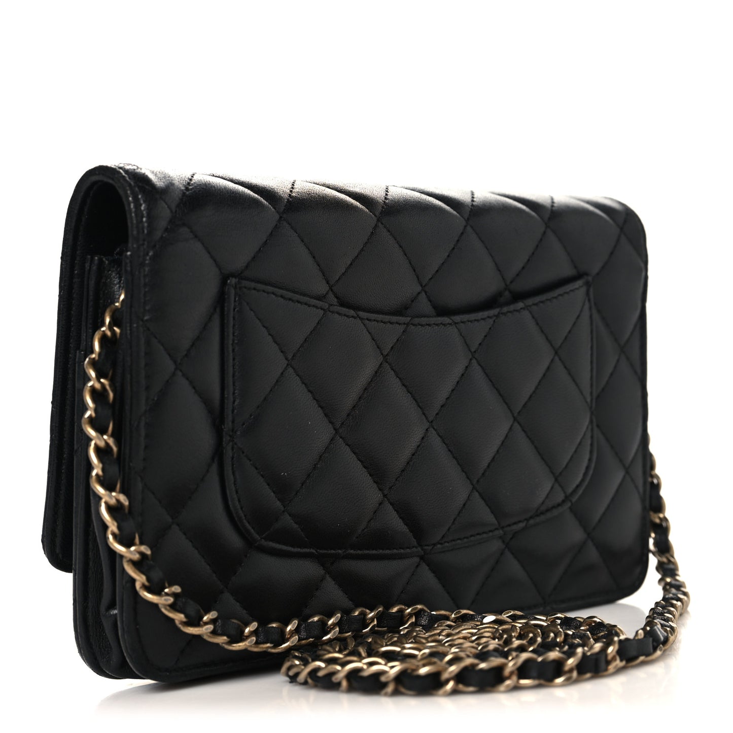 Lambskin Quilted Reissue Wallet On Chain WOC Black