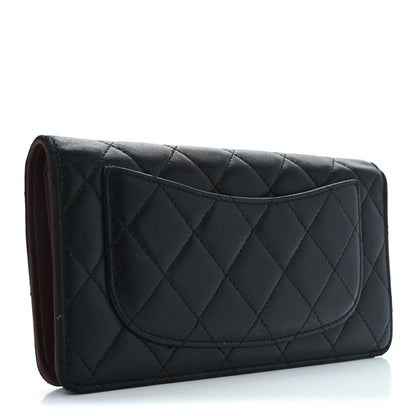 Chanel Lambskin Quilted Yen Wallet Black 3 of 10