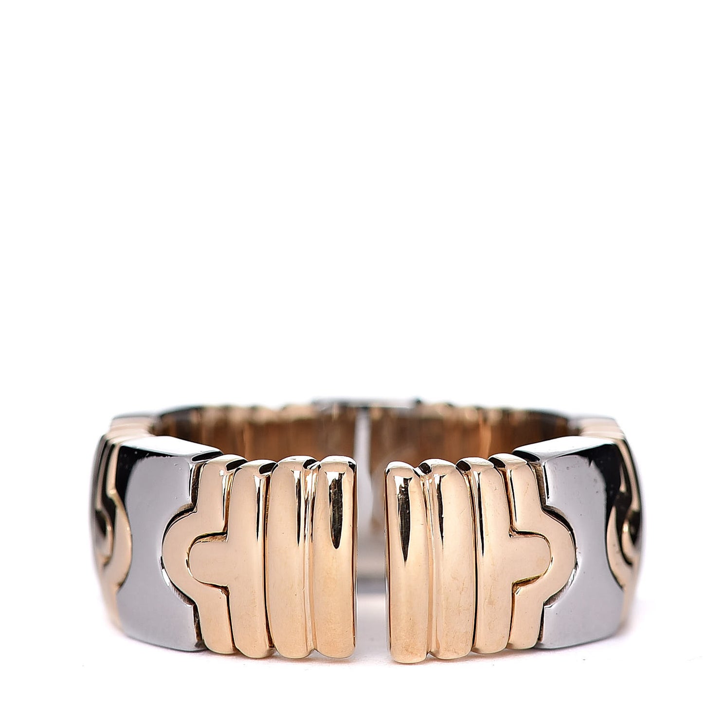Stainless Steel 18K Yellow Gold Parentesi Ring 55 7.5