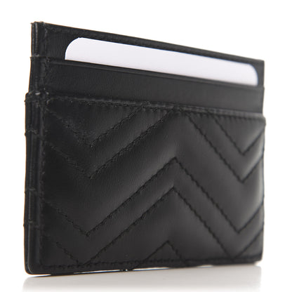 Gucci Calfskin Matelasse GG Marmont Card Holder Black 3 of 7