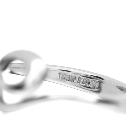 Tiffany Sterling Silver Elsa Peretti Open Wave Ring 58 8.5 5 of 5
