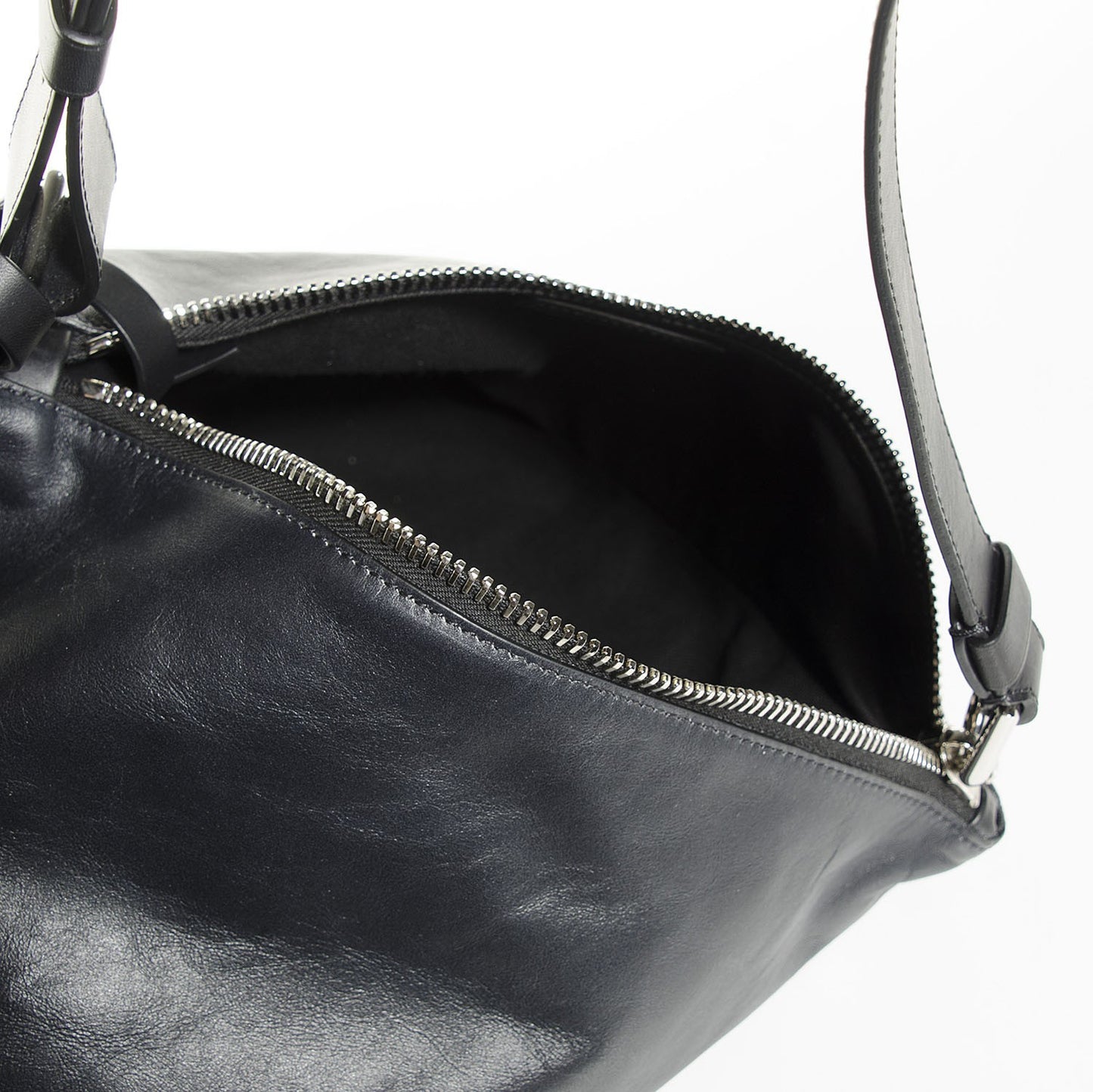 Lambskin Pixel Madonna Print Large Triangle Wristlet Black