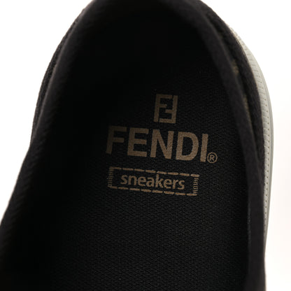 Fendi Fabric Jacquard Rubber FF Mens Domino Sneakers 42 Tabacco Black 8 of 10
