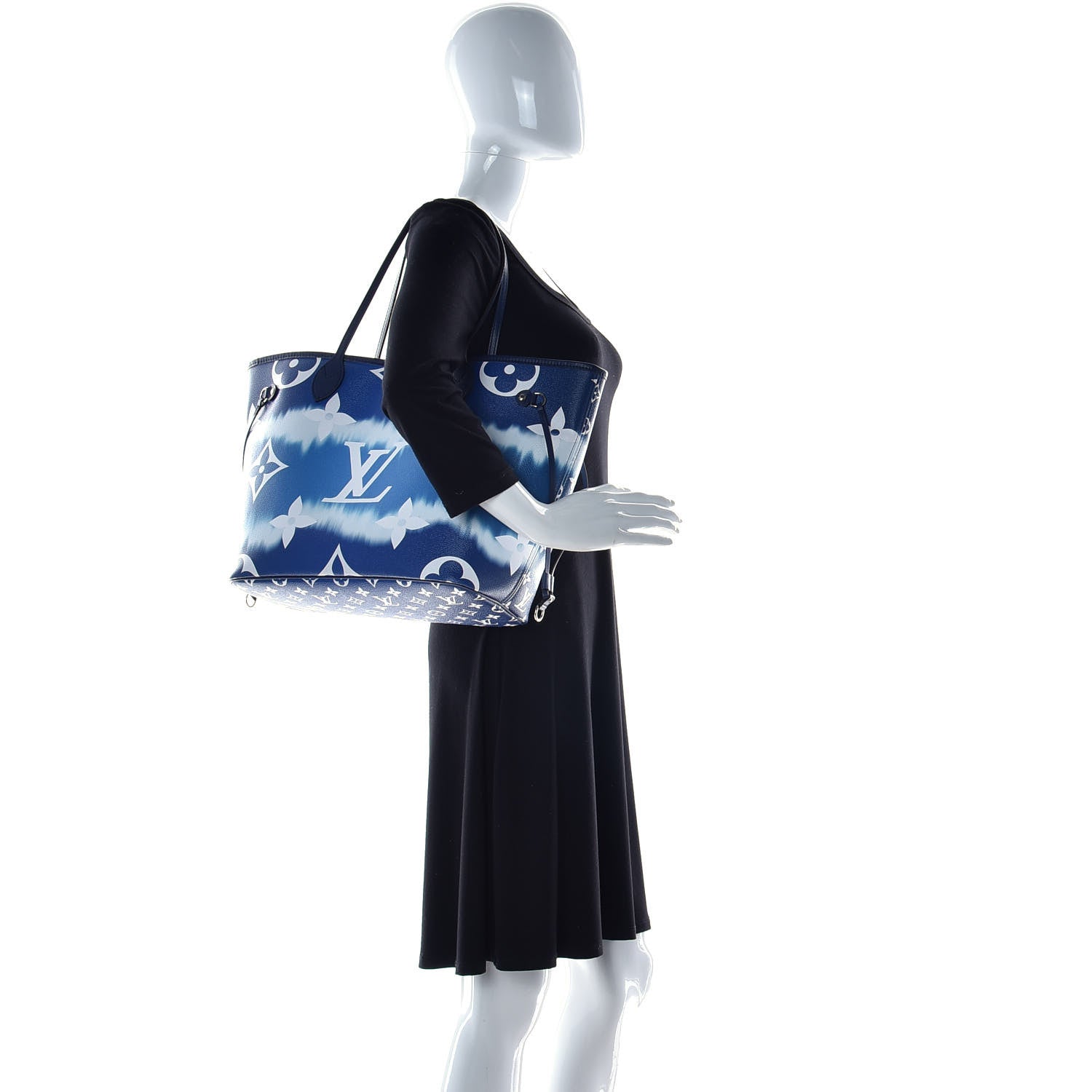 Louis Vuitton Monogram Escale Neverfull MM Blue 2 of 8