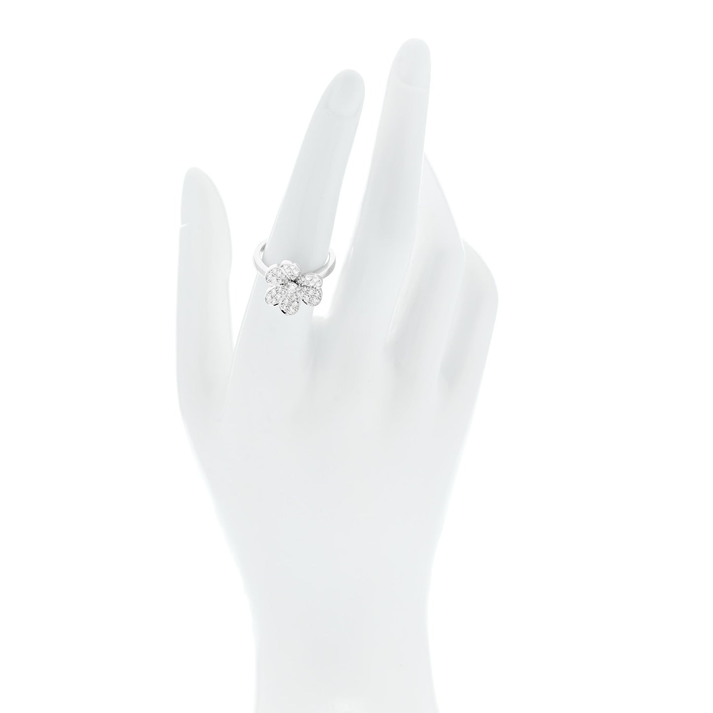 18K White Gold Diamond Small Frivole Ring 54 6.75