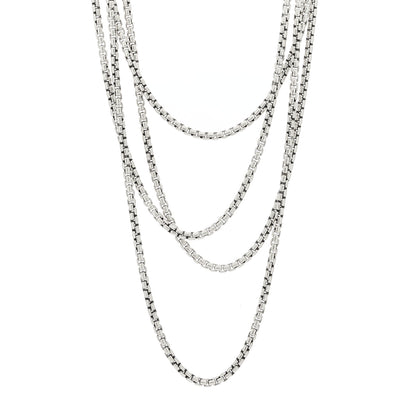David Yurman Sterling Silver 14K Yellow Gold 3.6mm Box Chain Necklace 72" 1 of 4