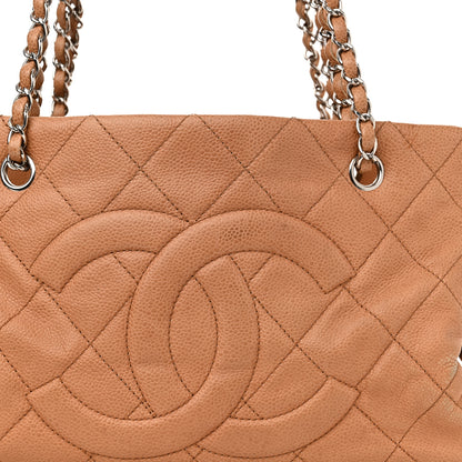 Chanel Caviar Quilted Timeless CC Shopping Tote Brown 9 of 20
