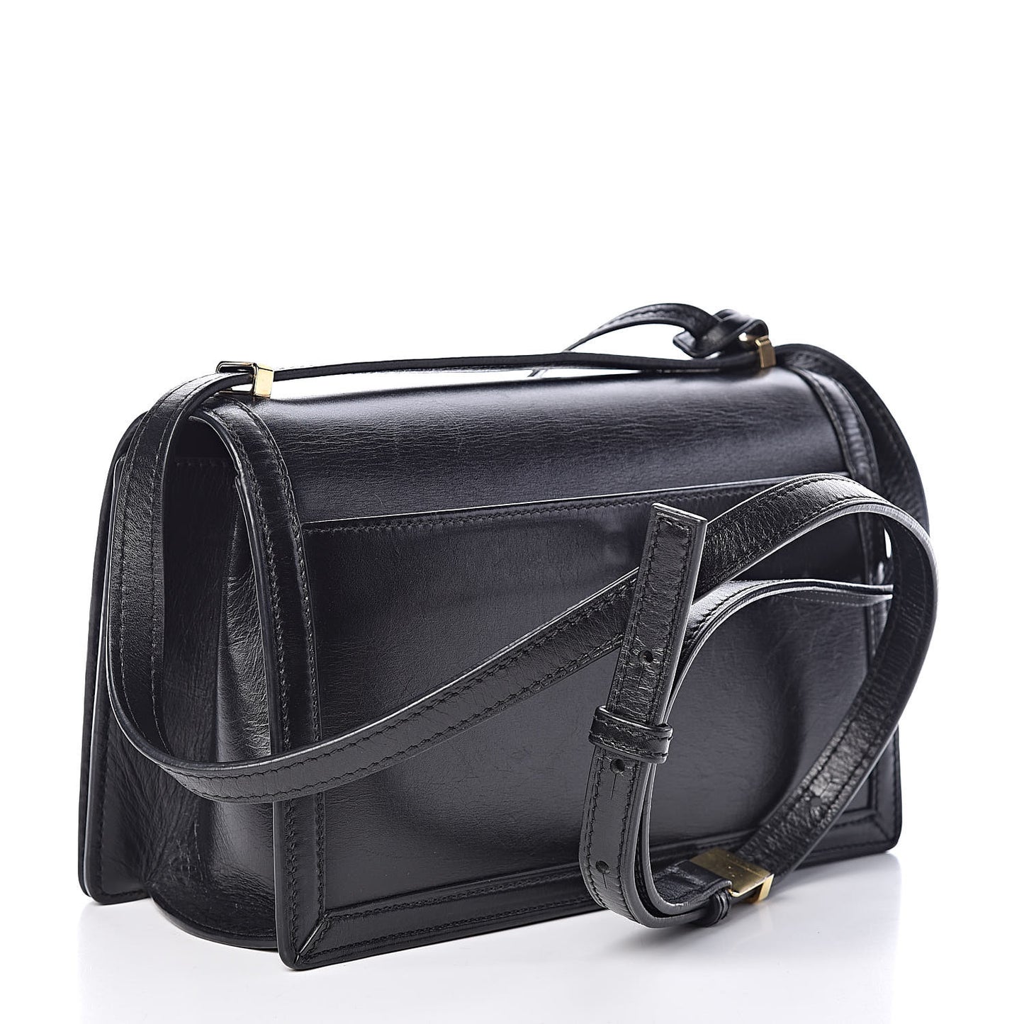 Calfskin Medium Barcelona Shoulder Bag Black