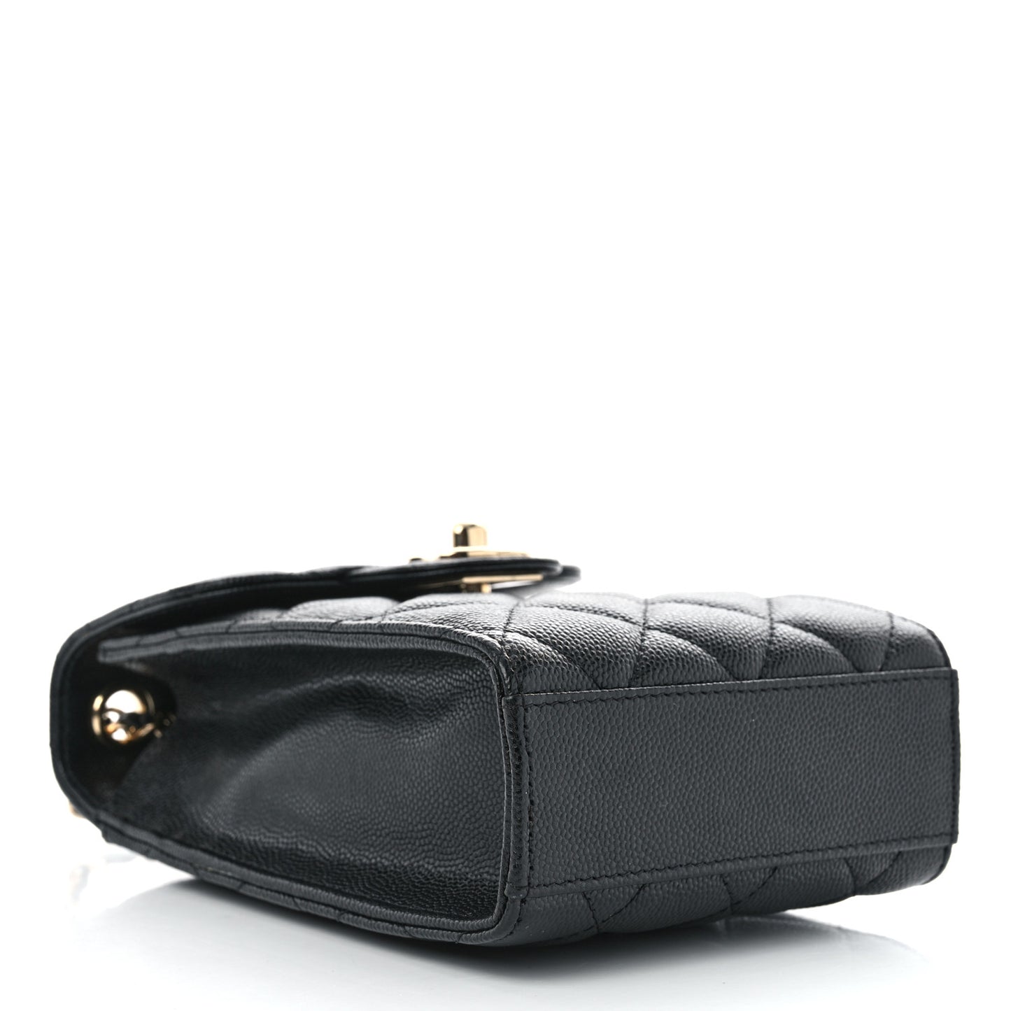 Caviar Quilted Classic Phone Holder Black