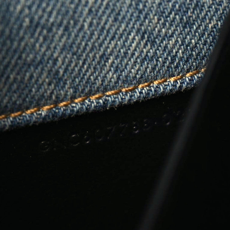Denim Monogram Chain Wallet Rodeo Blue Cinnamon