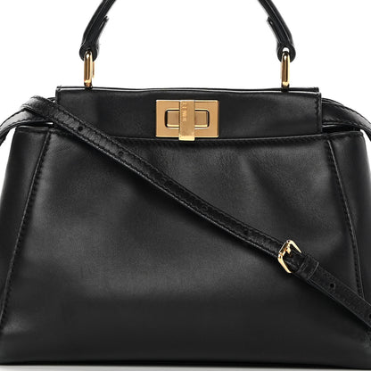 Fendi Nappa Mini Peekaboo Iconic Satchel Black 9 of 18