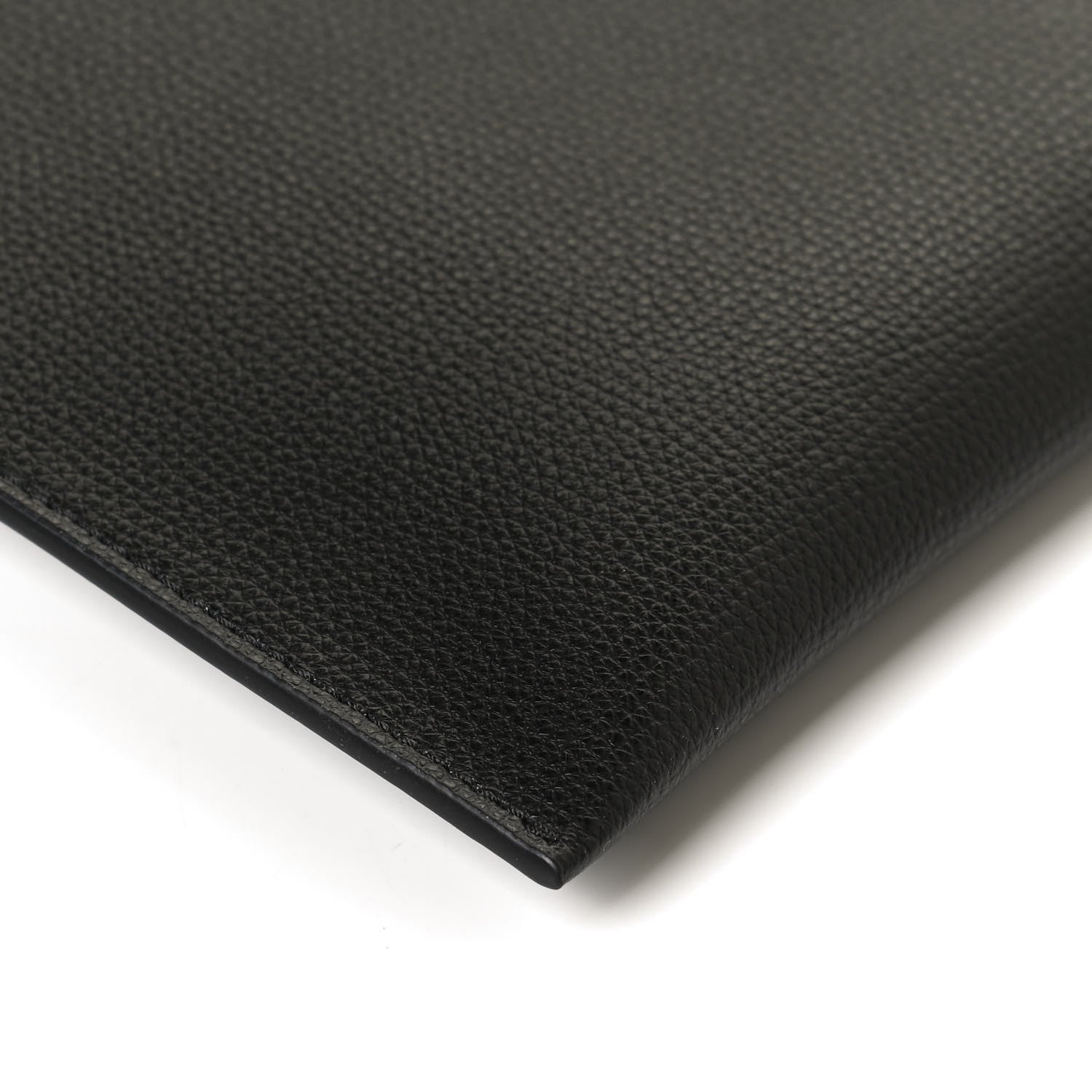 Burberry Grainy Calfskin Haymarket Check Zip Pouch Black 9 of 11