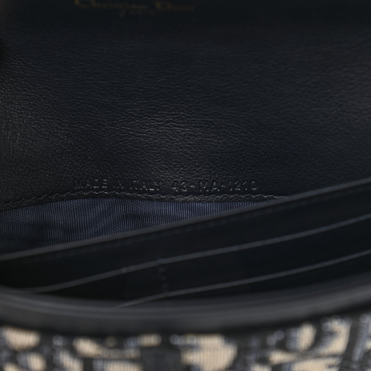 Oblique Saddle Chain Long Wallet Blue