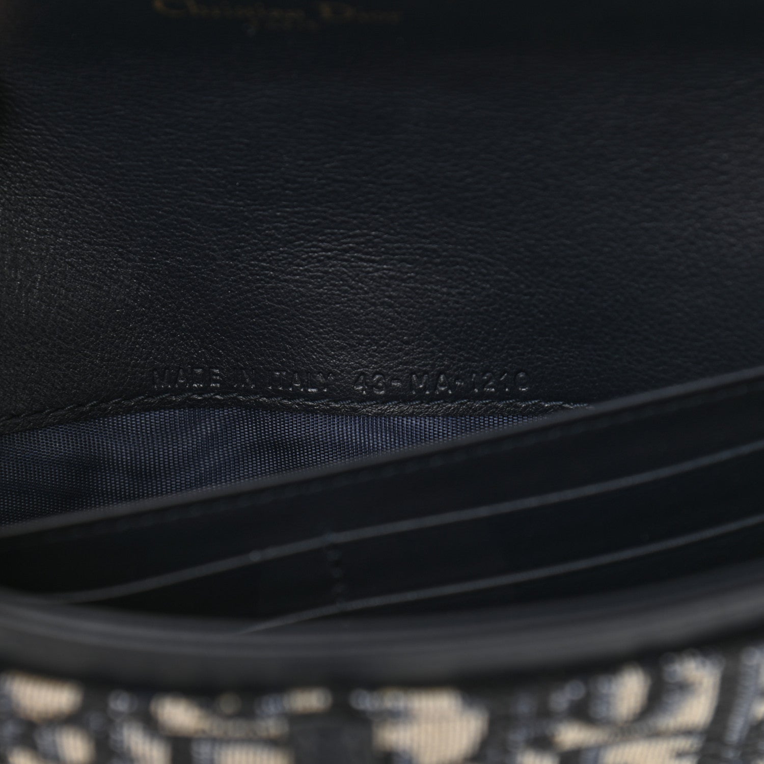 Christian Dior Oblique Saddle Chain Long Wallet Blue 7 of 10