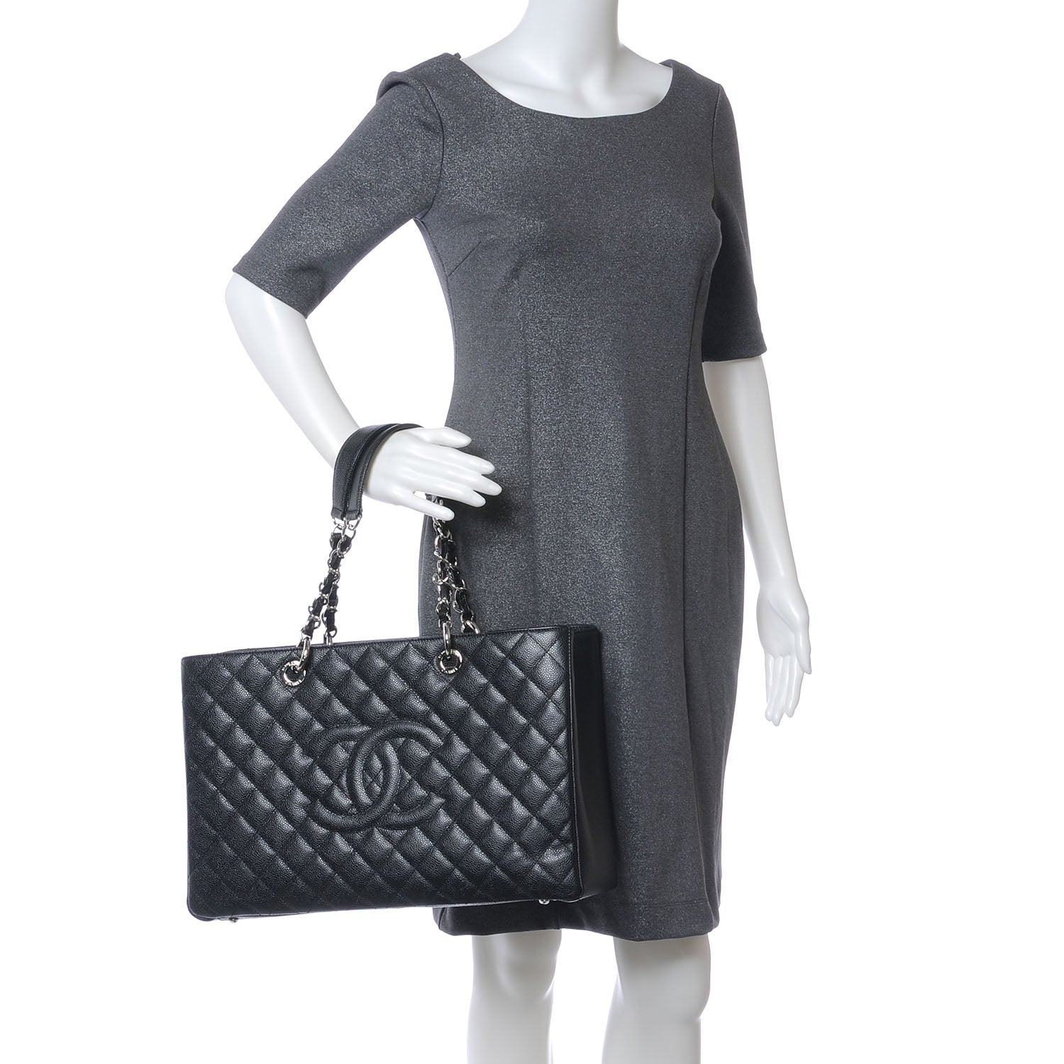 Chanel Caviar XL Grand Shopping Tote GST Black 2 of 7