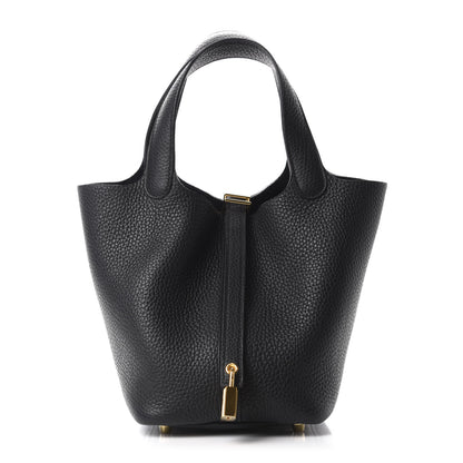 Hermes Taurillon Clemence Picotin Lock 18 PM Black 1 of 11