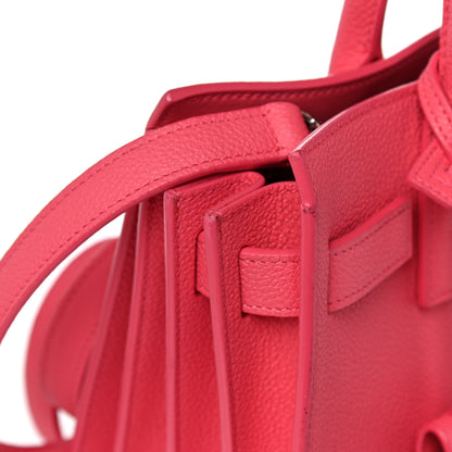 Saint Laurent Grained Calfskin Nano Sac De Jour Coral 14 of 22