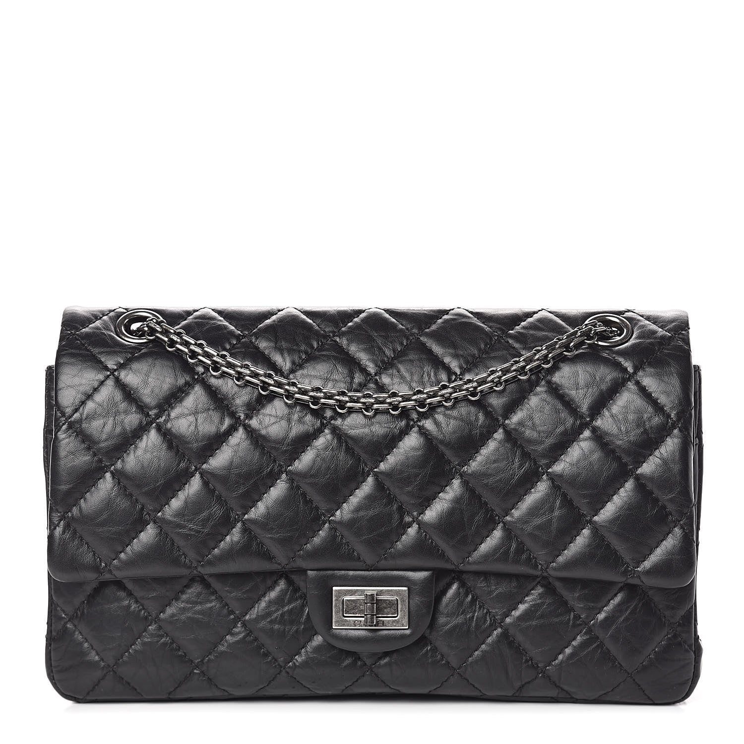 Chanel Aged Calfskin Quilted 2.55 Reissue 226 Flap Black 1 of 13
