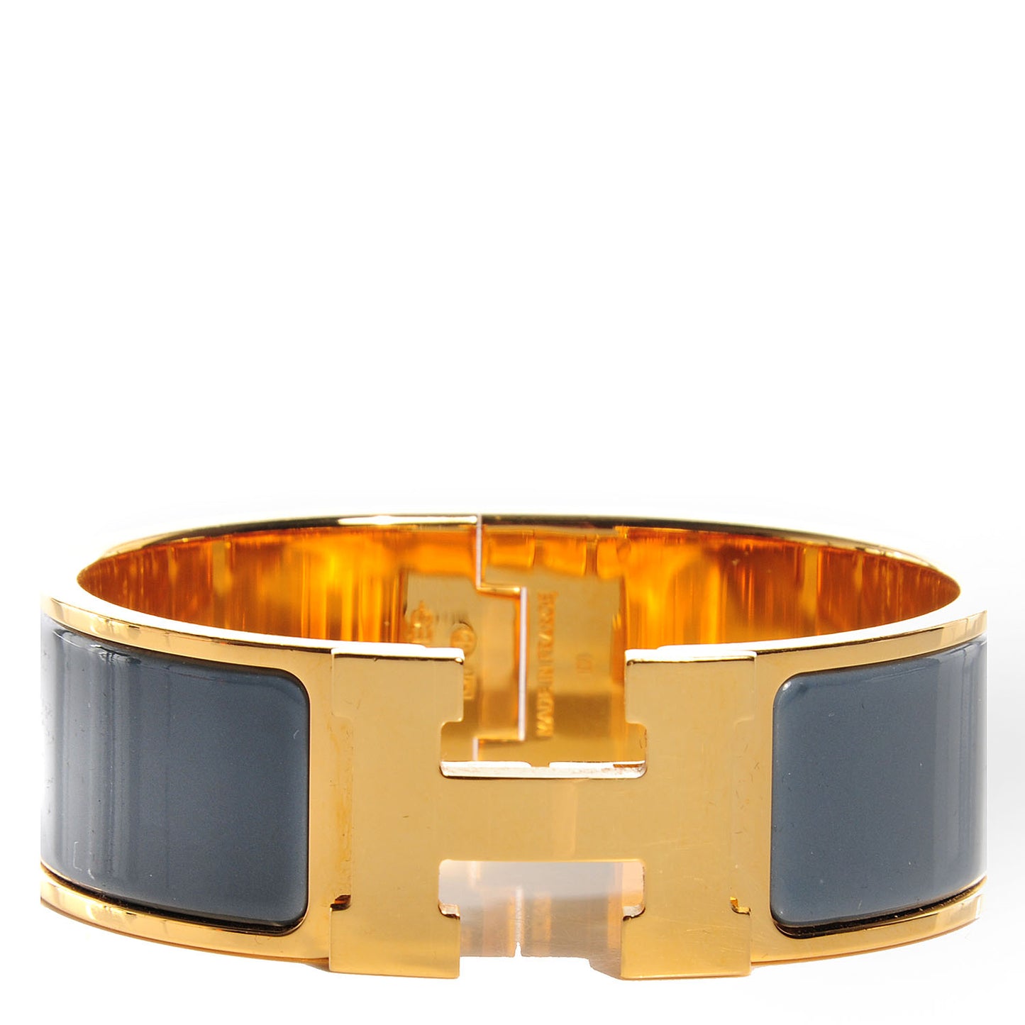 Enamel Clic Clac H Wide Bracelet PM Slate