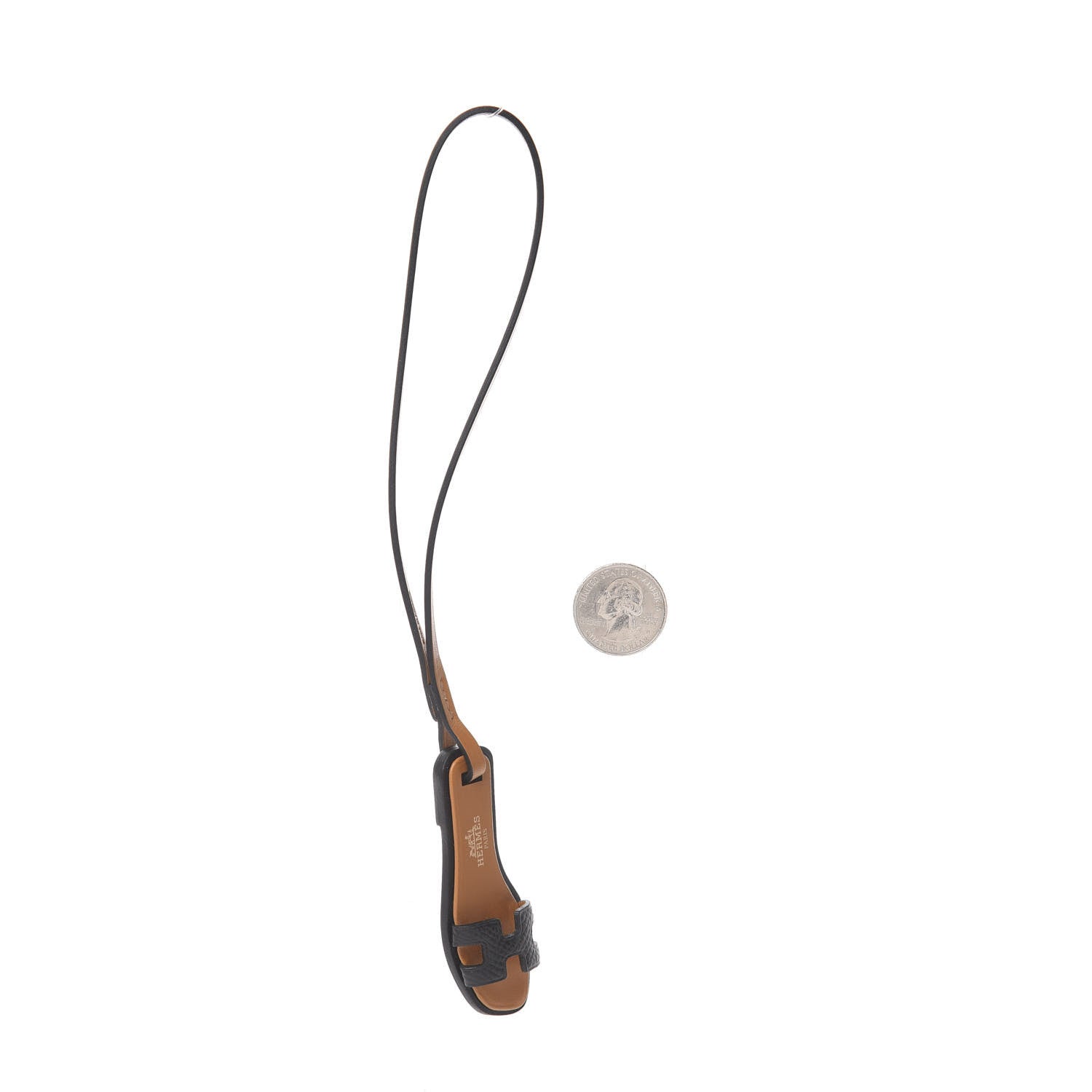 Hermes Epsom Butler Calfskin Hunter Oran Nano Bag Charm Black 2 of 4