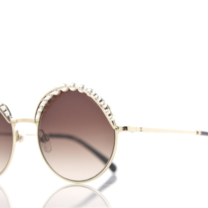 Chanel Pearl Round Sunglasses 4234-H Light Brown 7 of 8
