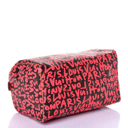 Louis Vuitton Monogram Graffiti Speedy 30 Fuchsia 4 of 9