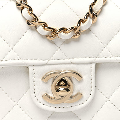 Chanel Lambskin Quilted CC In Love Heart Clutch With Chain White 8 of 11