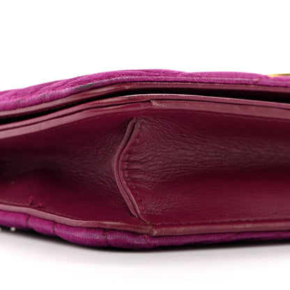 Gucci Velvet Matelasse GG Marmont Mini Bag Fuchsia Violet Cyclamen 8 of 18
