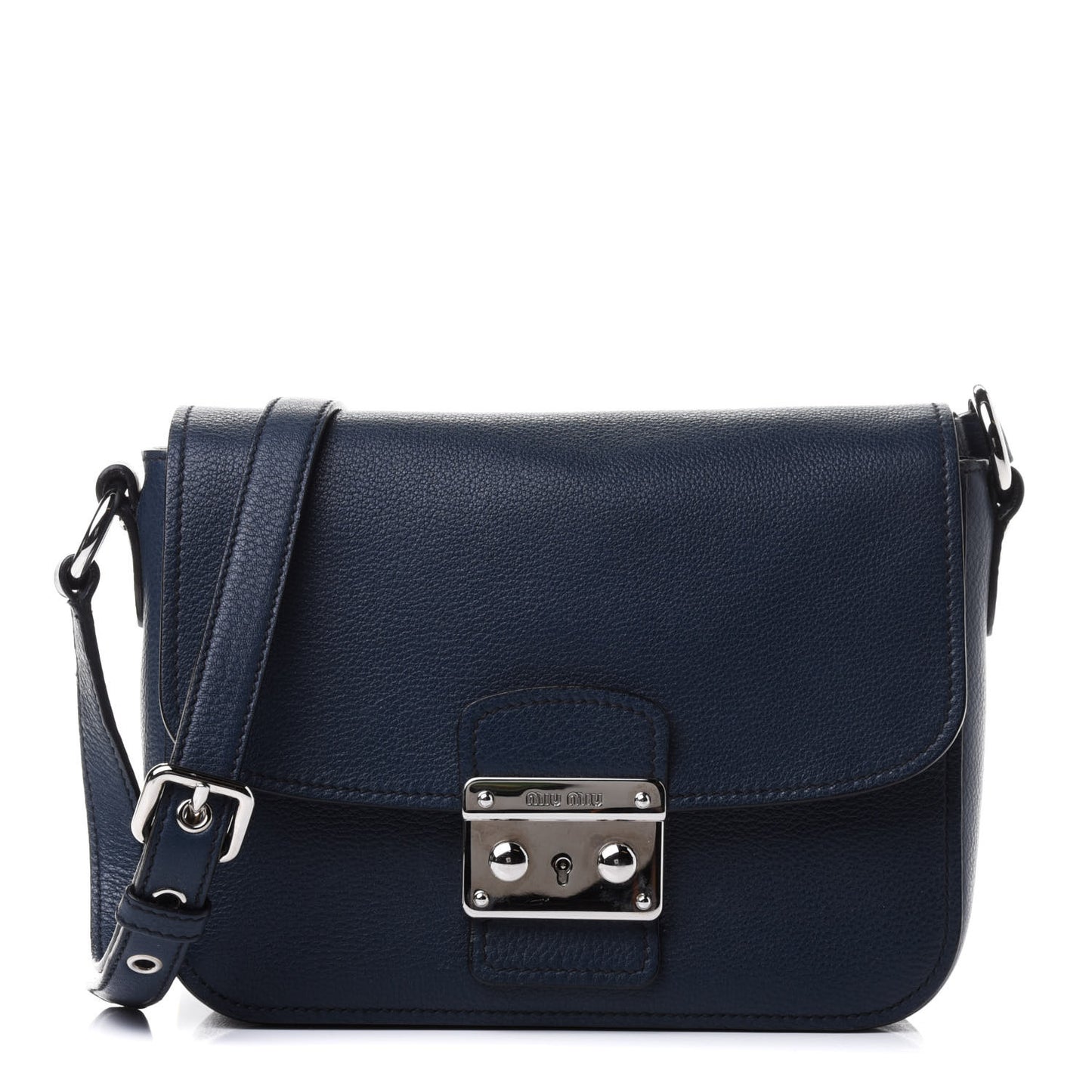 Vitello Phenix Madras Shoulder Bag Oltremare