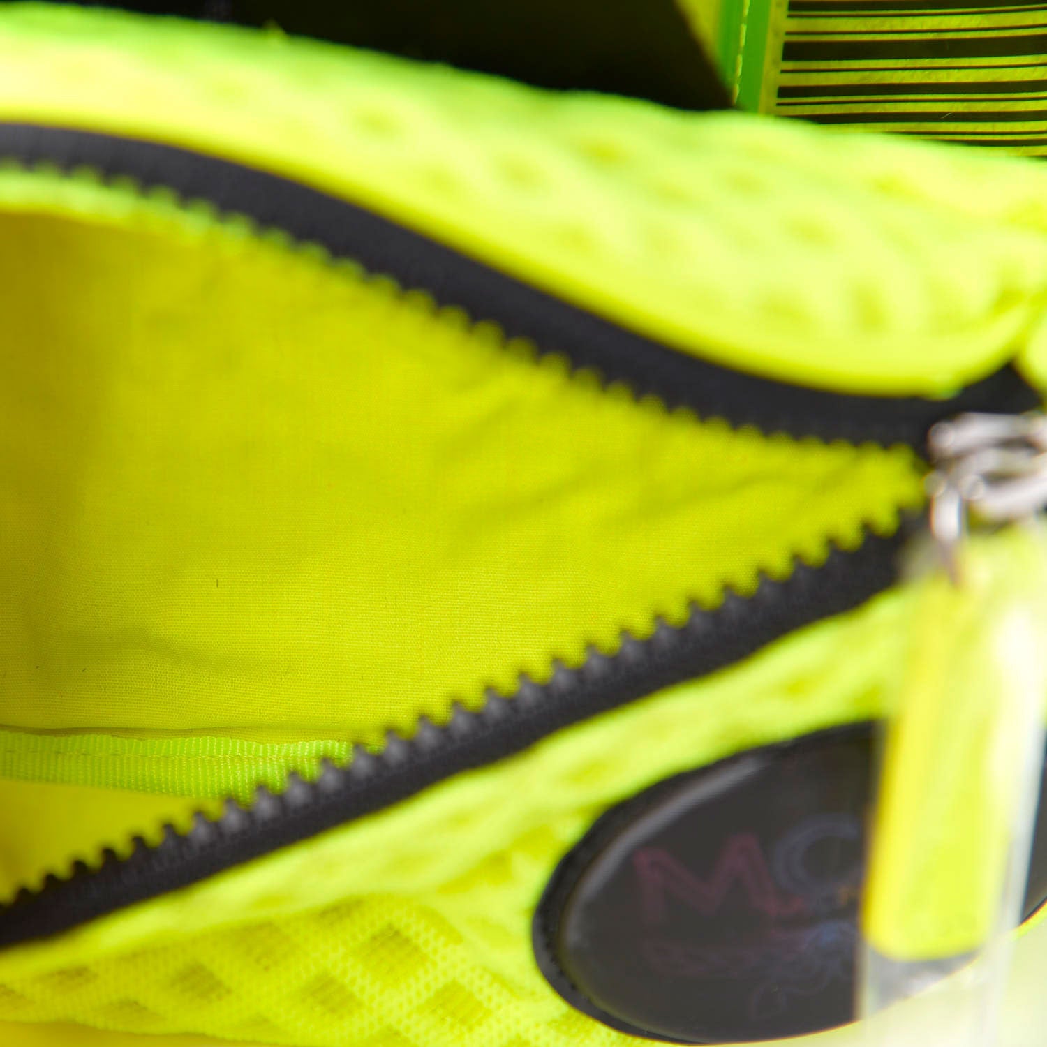 MCM Nylon Mesh Jemison 2-1 Backpack Neon Yellow 8 of 9