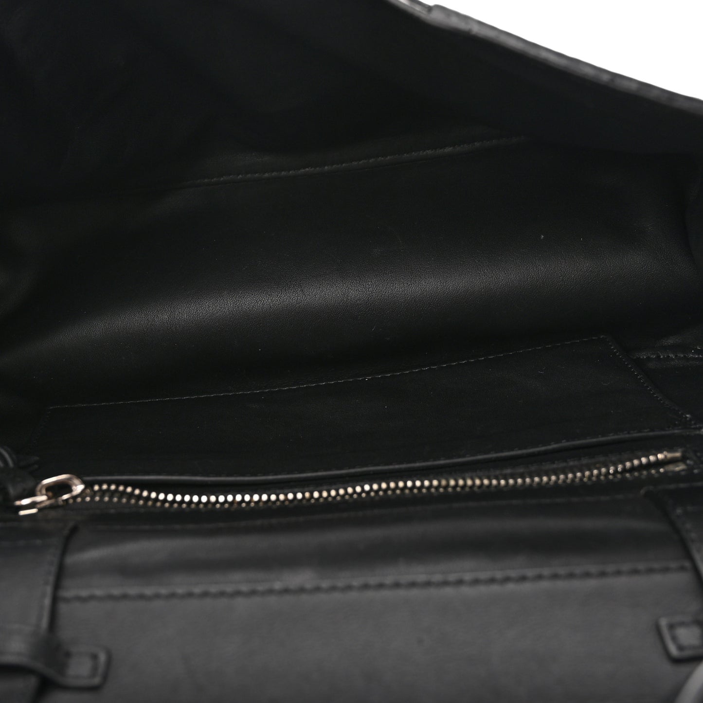 Calfskin Woven Small Lunch Bag Black