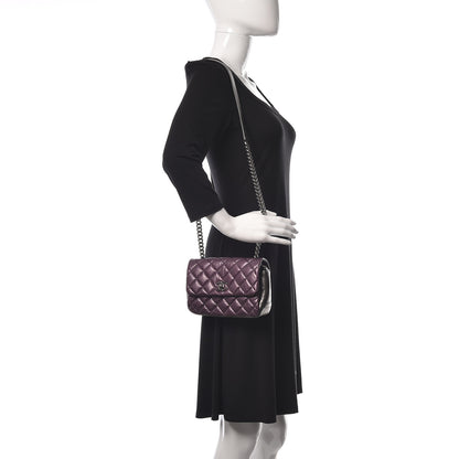 Chanel Calfskin Mineral Nights Mini Flap Dark Purple 2 of 10
