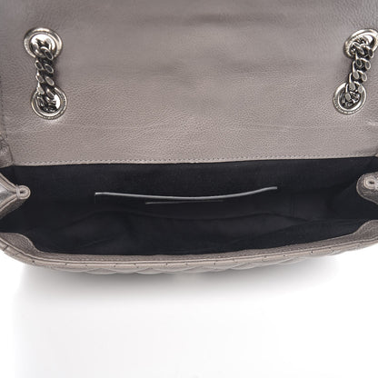Saint Laurent Sheepskin Tri-Quilt Monogram Medium College Bag Gray 5 of 7