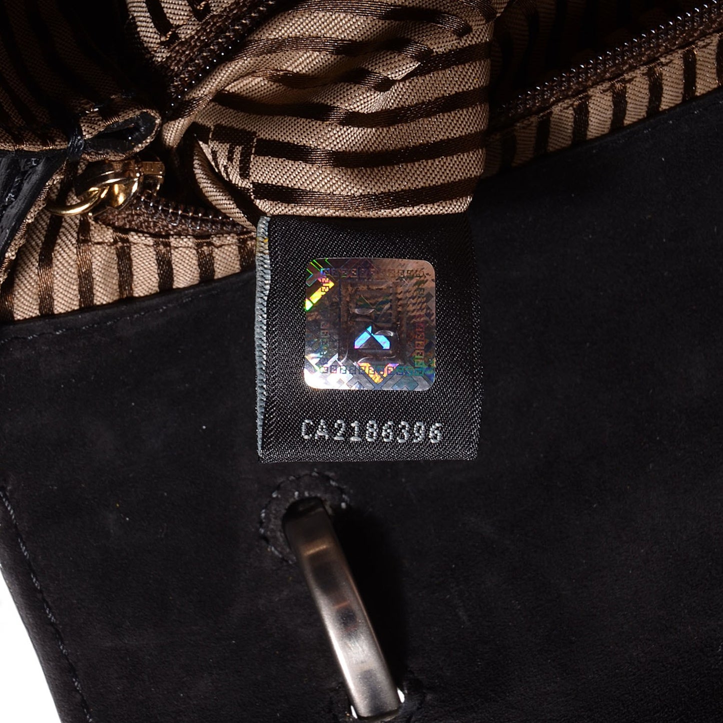 Glossy Buffalo Stingray Silvana Bag Black