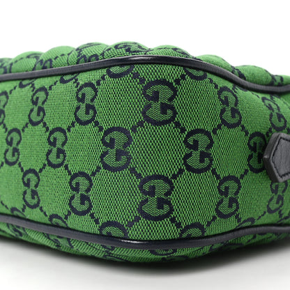Gucci Monogram Multicolor Matelasse Diagonal Small GG Marmont Chain Shoulder Bag Green Blue 10 of 10