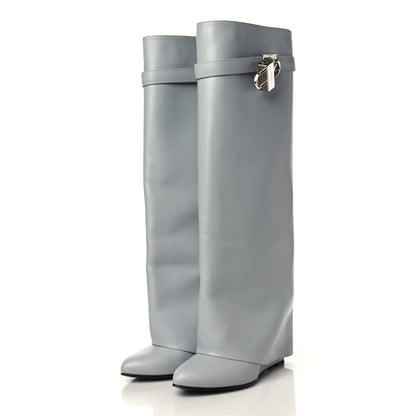 Givenchy Box Calfskin Shark Lock Pant Boots 38 Grey 3 of 7