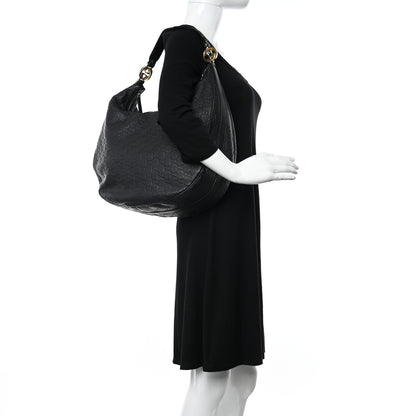 Gucci Guccissima Large GG Twins Hobo Black 3 of 12