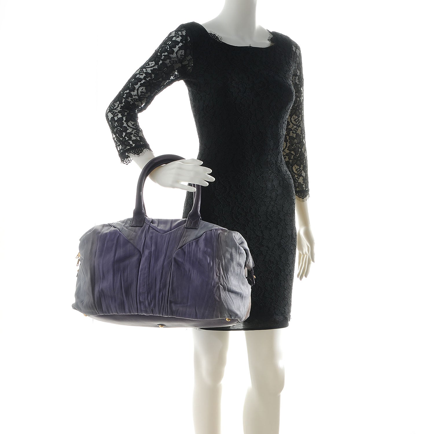 Saint Laurent Leather Ombre Easy Sac Degrade Purple 2 of 9