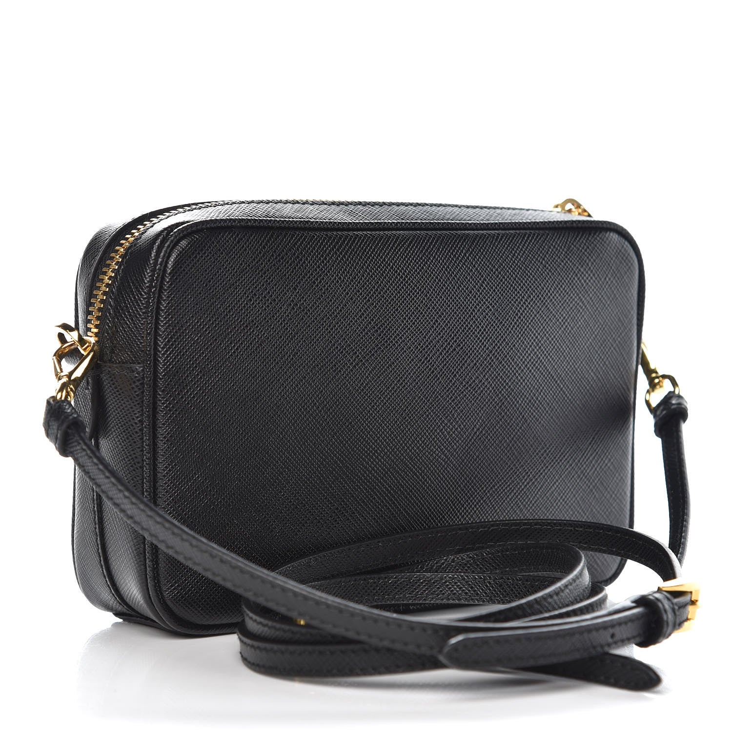 Prada Saffiano Small Camera Crossbody Bag Black 3 of 6