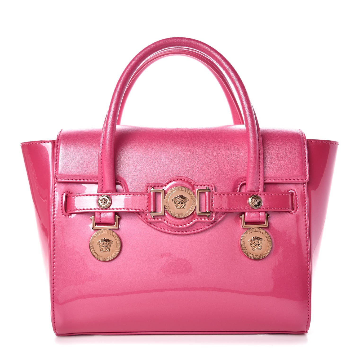 Versace Patent Calfskin Small Day Bag Pink 1 of 15