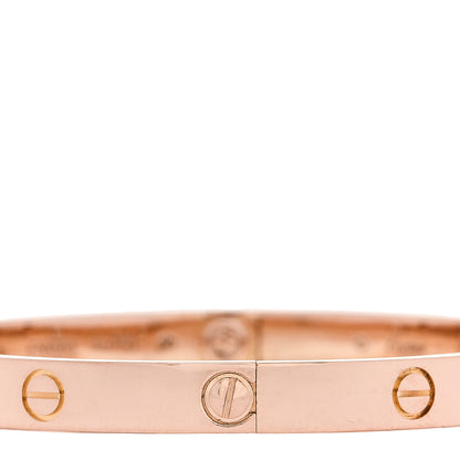 Cartier 18K Pink Gold 4 Diamond LOVE Bracelet 19 4 of 7
