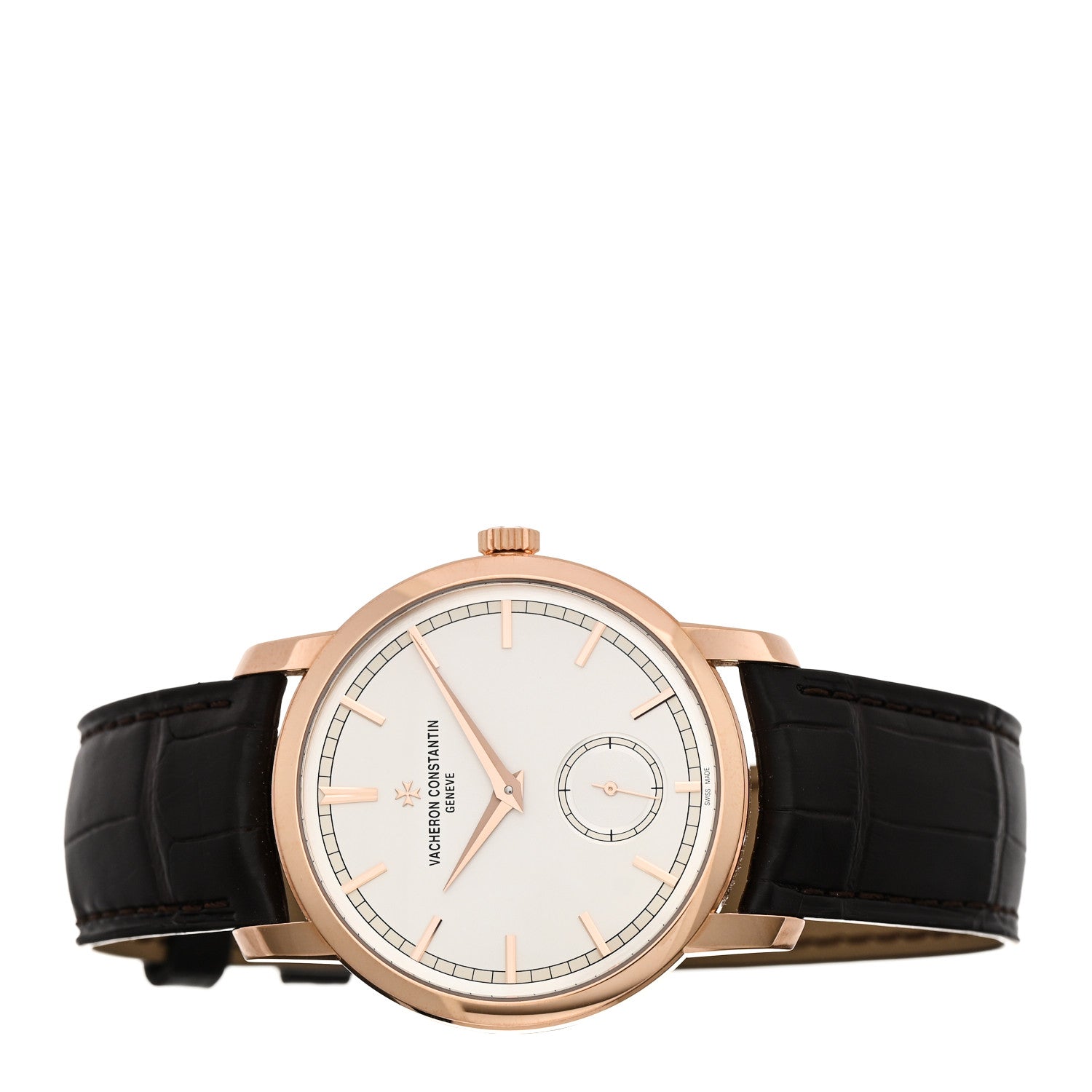 Vacheron Constantin 18K Pink Gold Alligator 38mm Patrimony Traditionnelle Manual Winding Watch 82172/000R-9382 2 of 5
