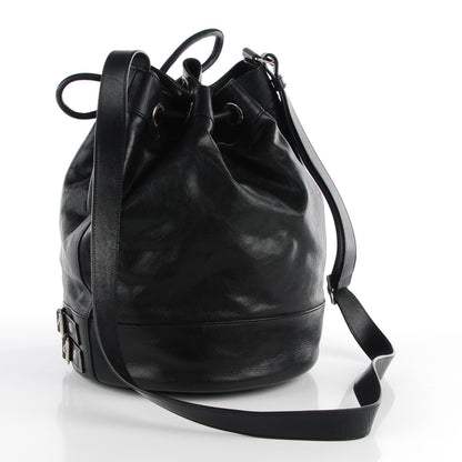 Saint Laurent Calfskin Medium Rider Bucket Bag Black 3 of 7